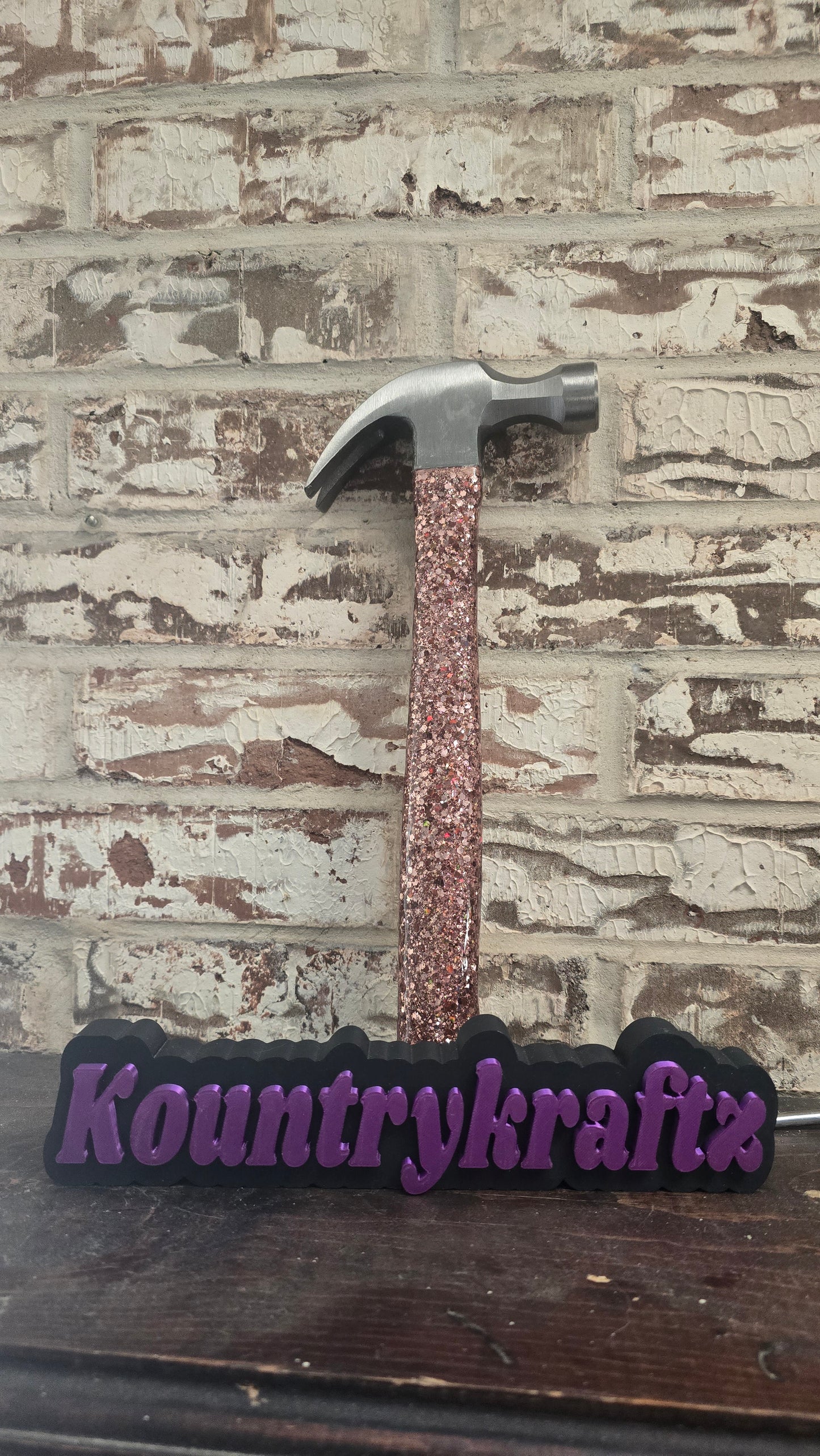 Rose gold hammer and screwdriver set