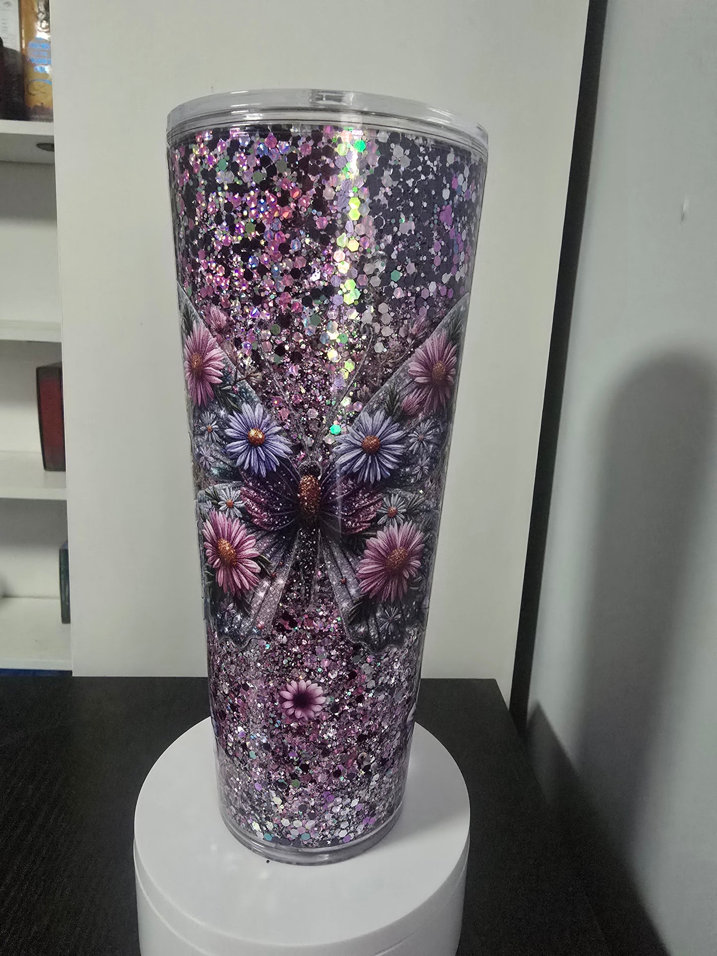 24oz premade butterfly tumbler