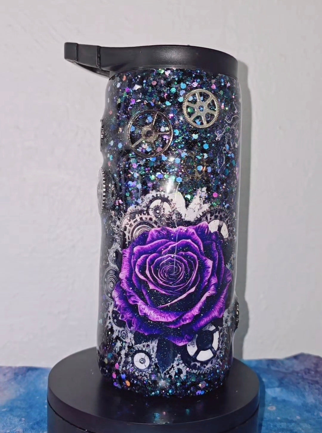 15oz cliptop rose and gears