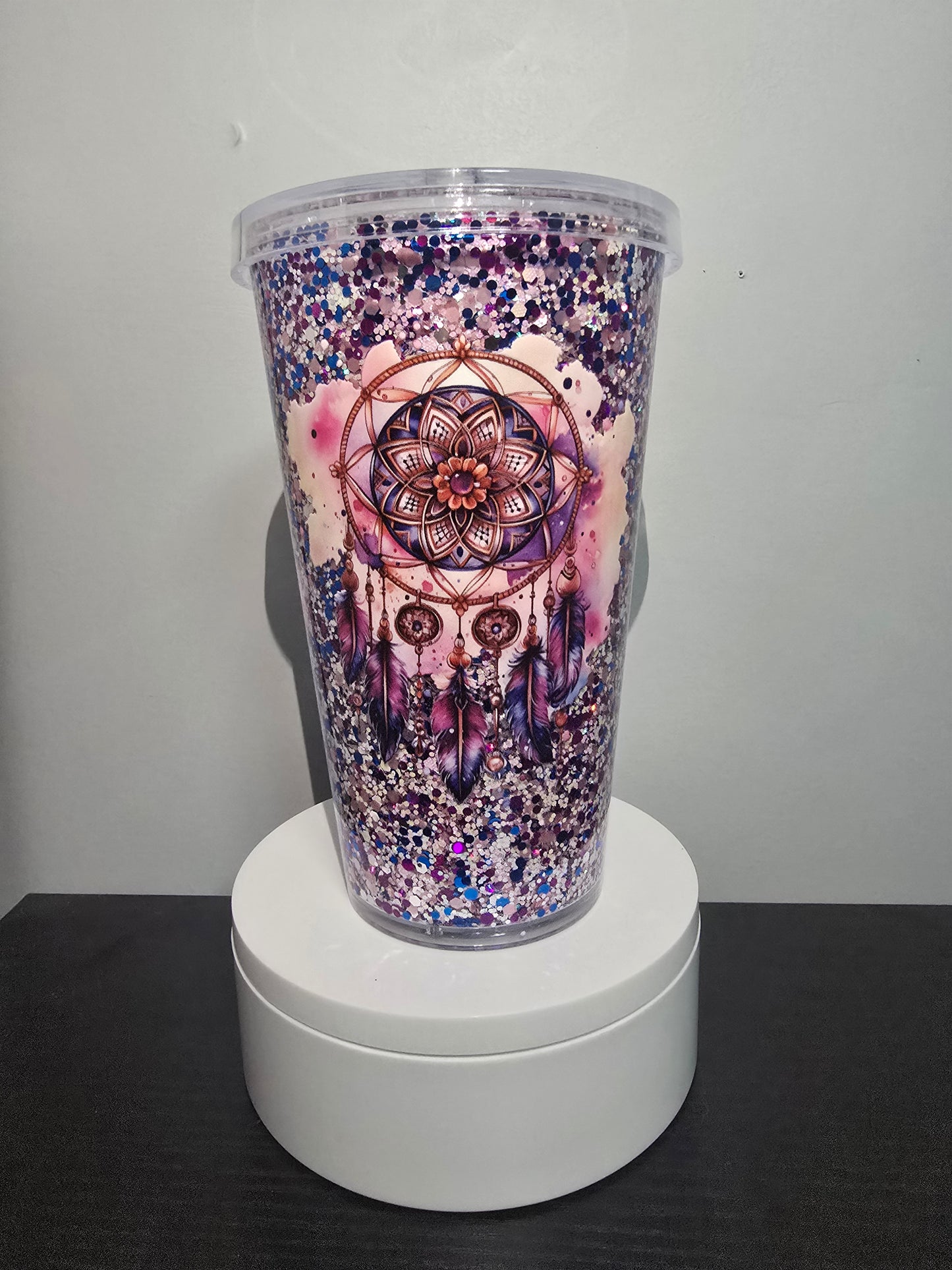 16oz dreamcatcher pink/blue/purple