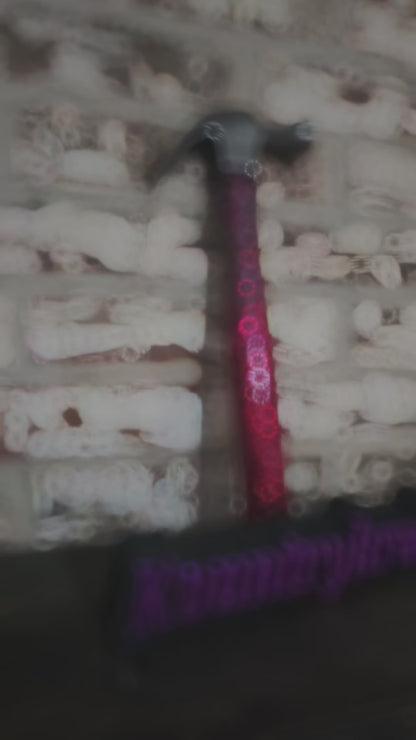 Red glitterized hammer