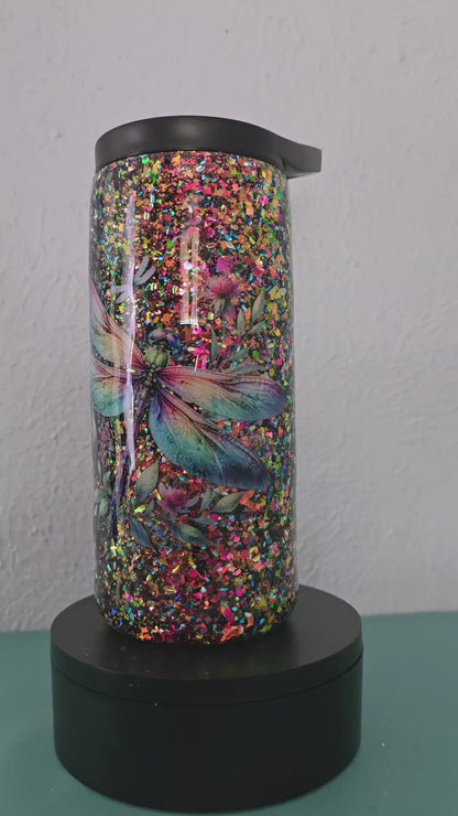 15oz clip top dragonfly tumbler