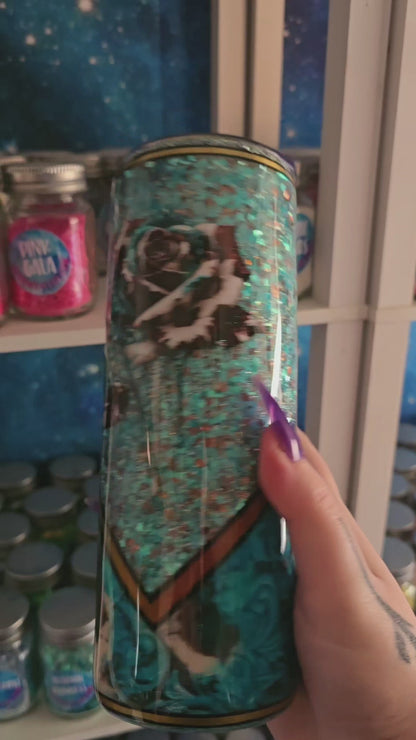 20oz cowprint rose tumbler
