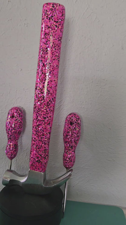 Hot pink and black toolset