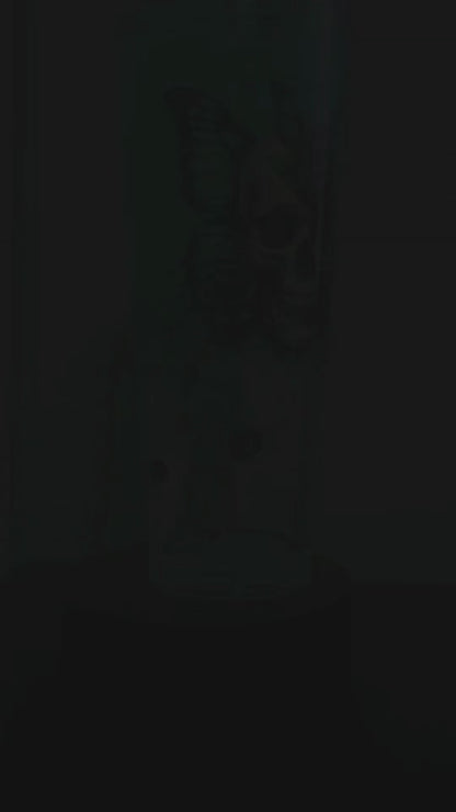 24oz lava drip skull butterfly