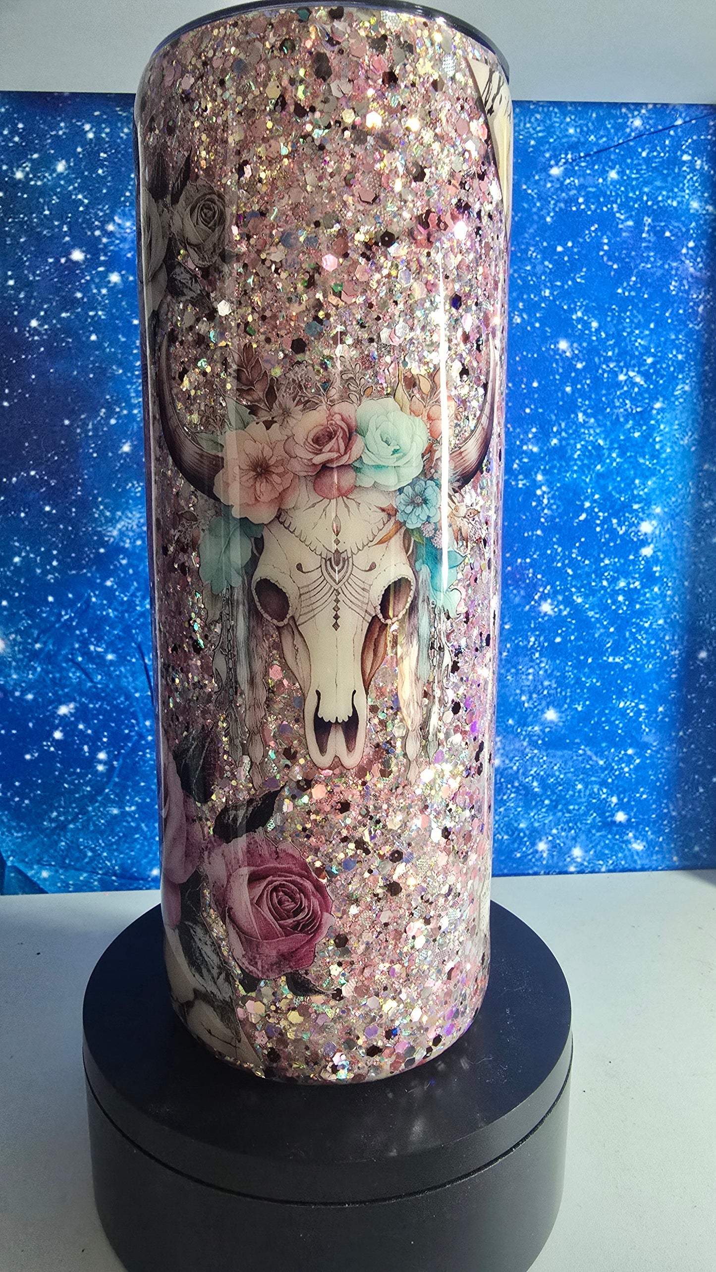 20oz dainty bullskull tumbler