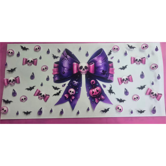 Purple pink halloween bow