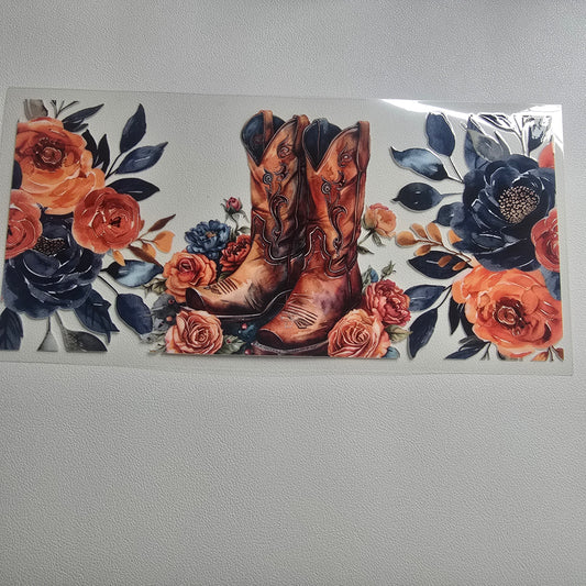 Vintage floral boots