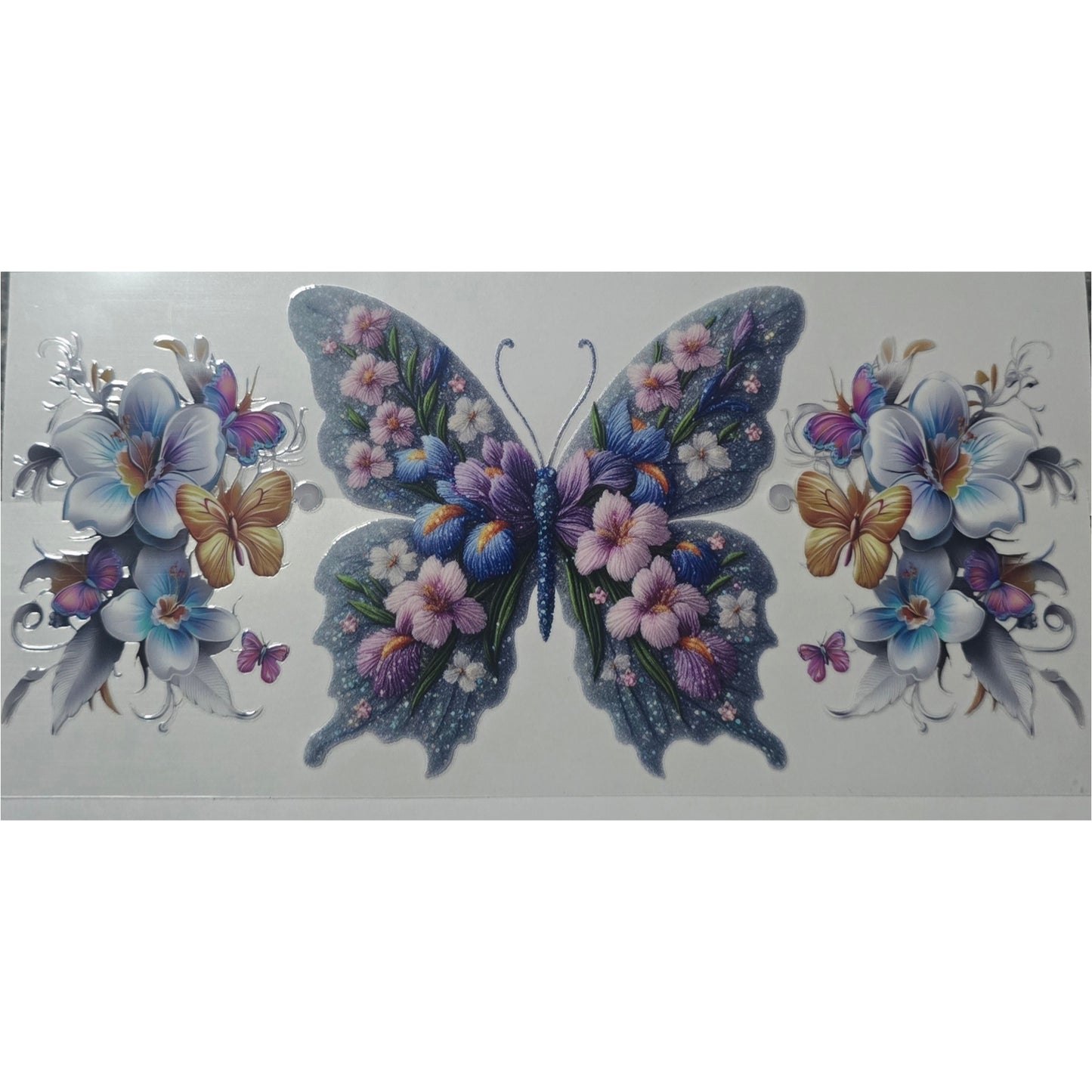 Purple floral butterfly