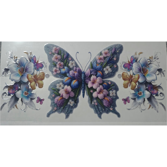 Purple floral butterfly