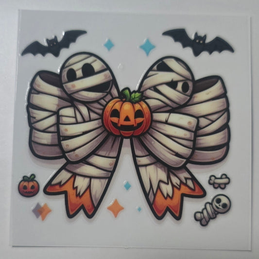 Mummy pumpkin bow