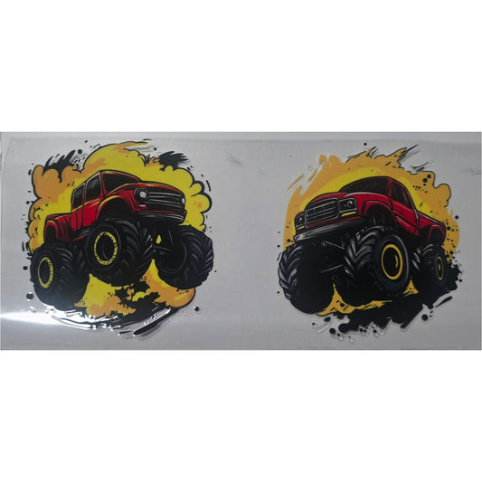 Red monster trucks