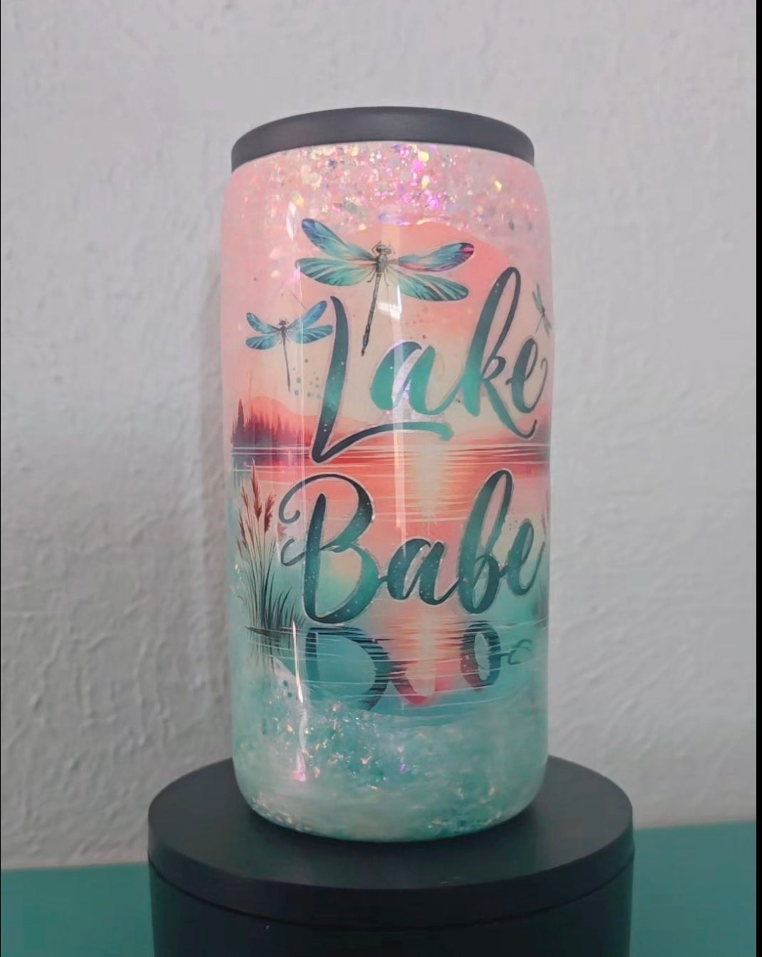 Lake babe 12oz slim can koozie