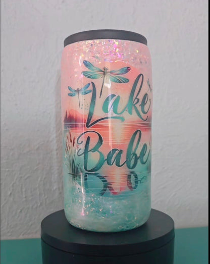 Lake babe 12oz slim can koozie