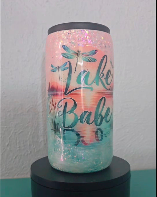 Lake babe 12oz slim can koozie