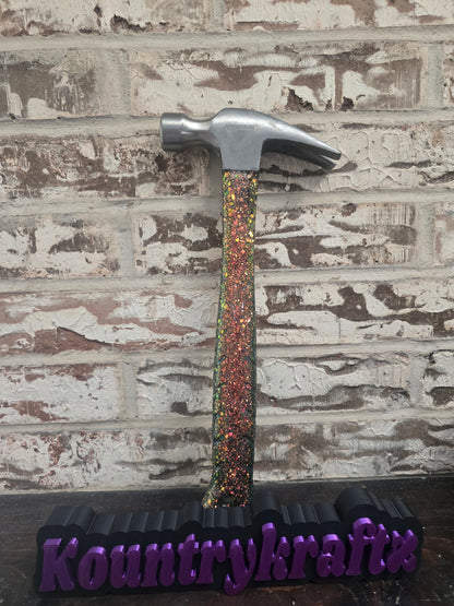 Colorshift glitter hammer and screwdriver set