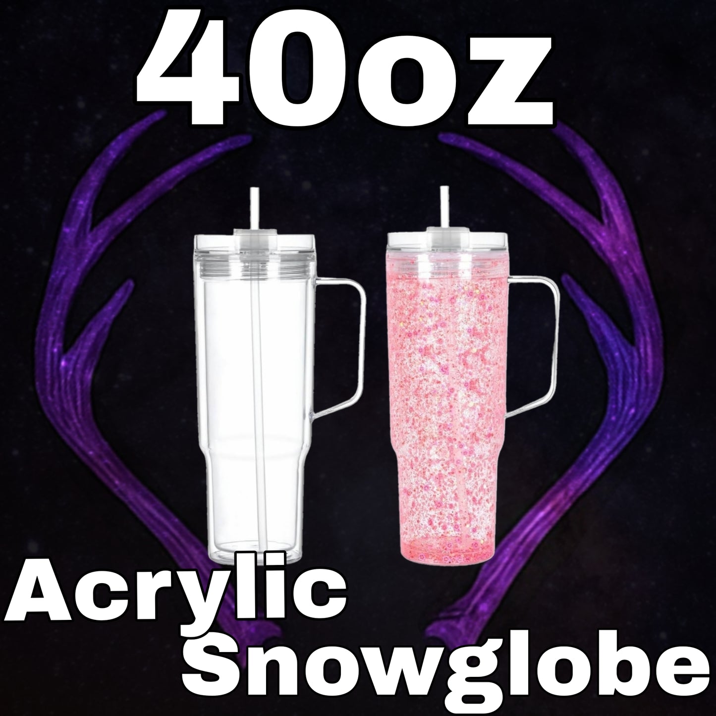 40oz snowglobe cup