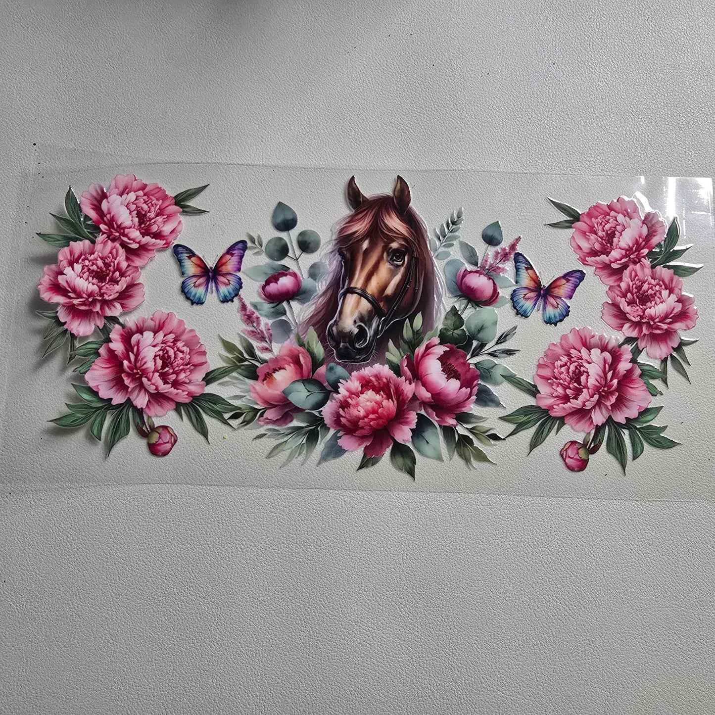 Pink floral horse