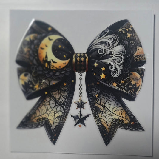 Moon halloween bow