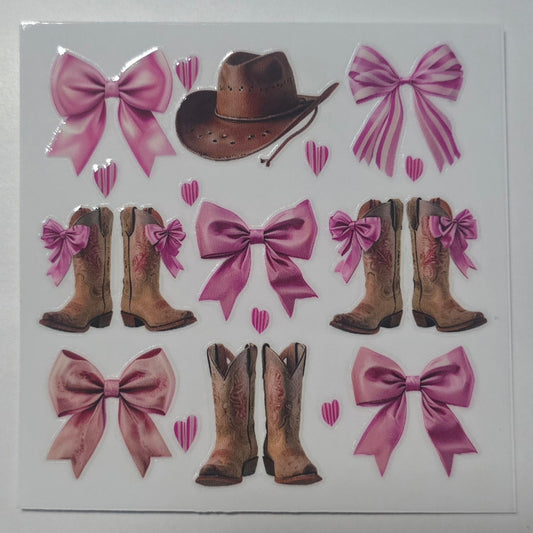 Boots hat bows
