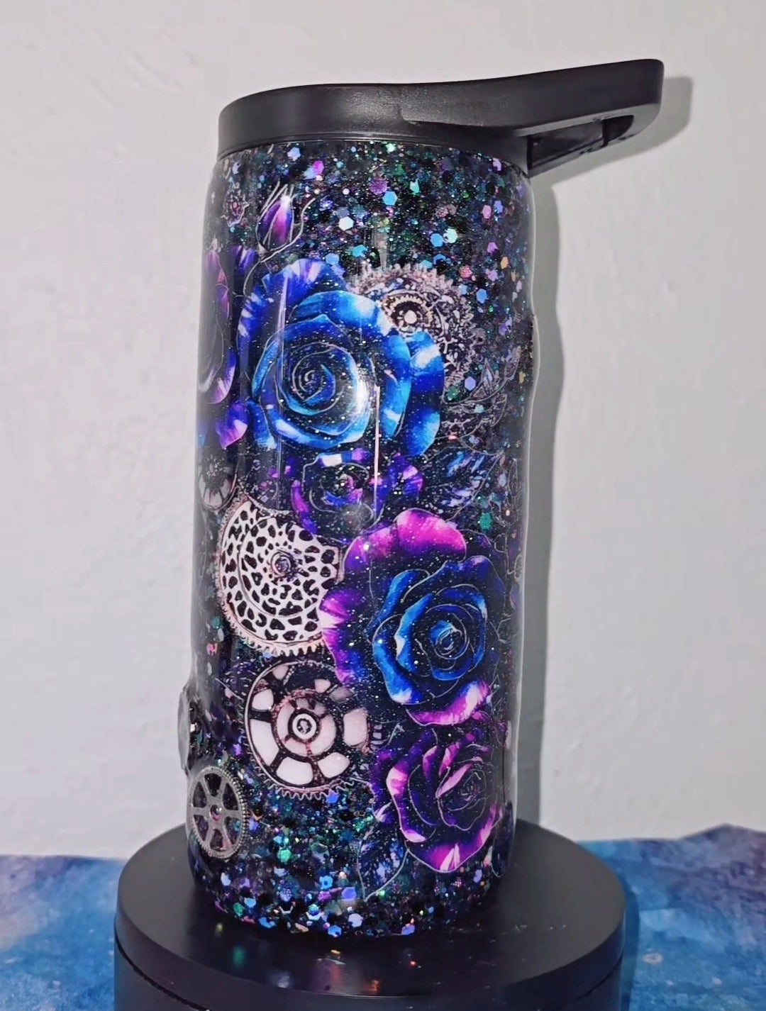 15oz cliptop rose and gears