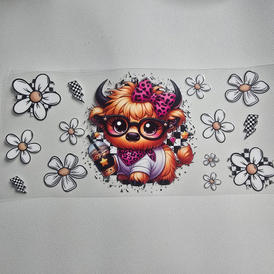 School outfit Highland cow