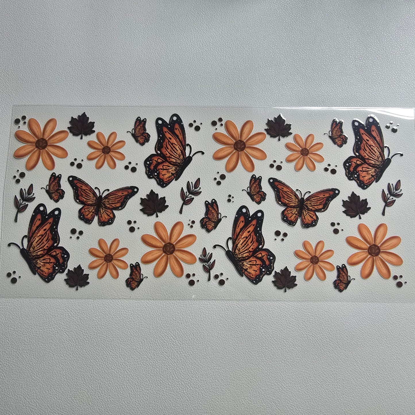 Butterflys and orange flowers