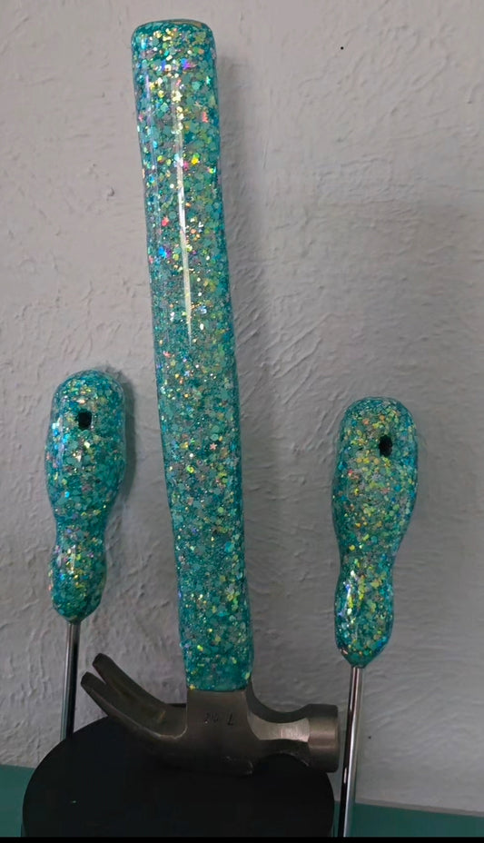Small blue 3 piece tool set