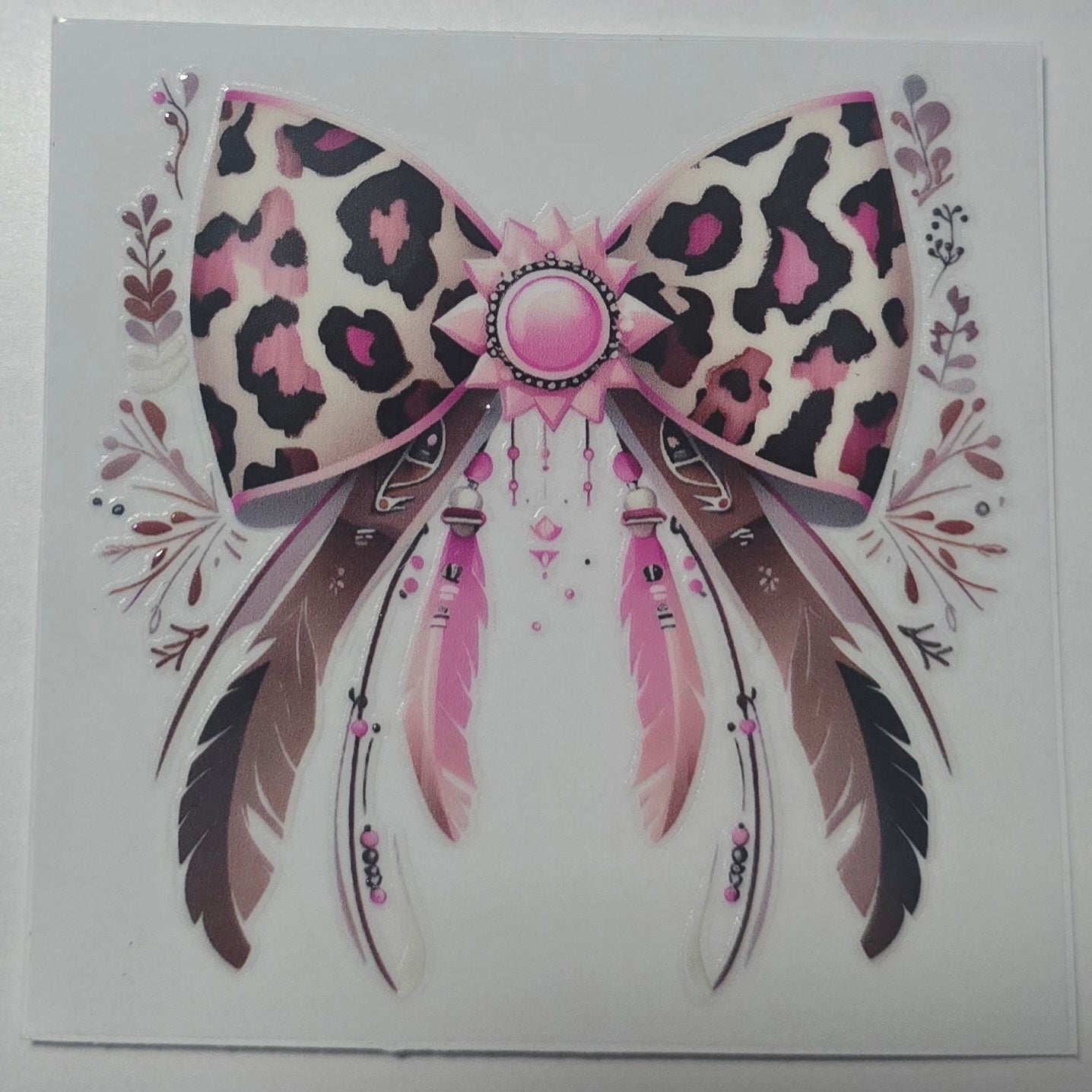 Pink western bow