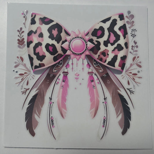Pink western bow