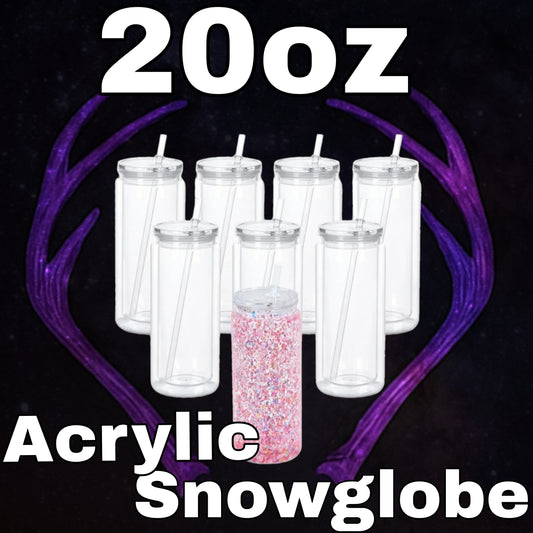 20oz acrylic snowglobe libby style