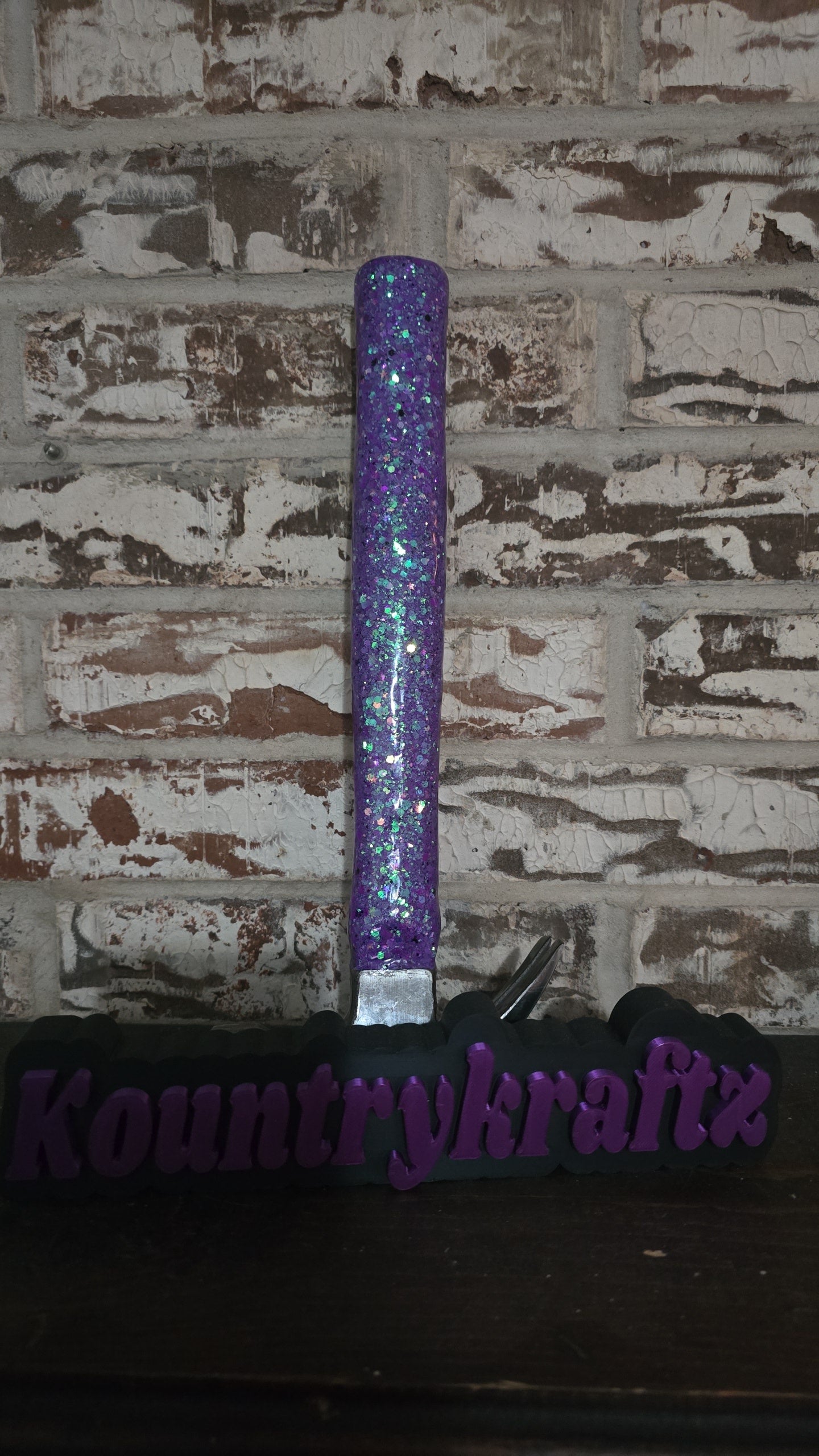 Purple glittered hammer
