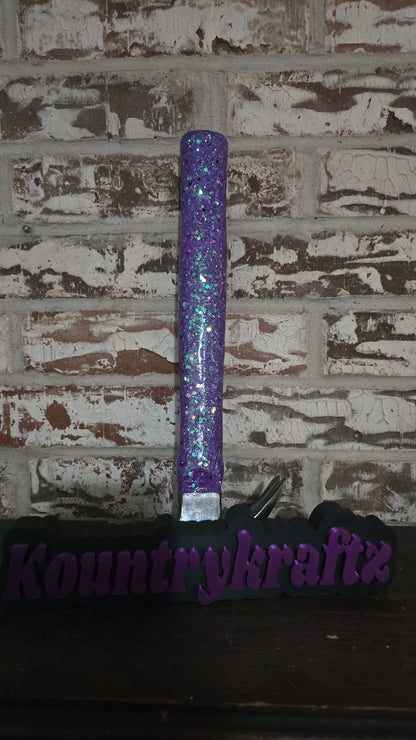 Purple glittered hammer