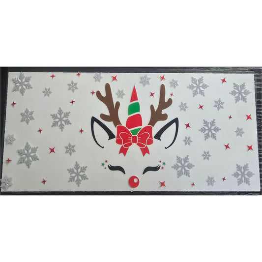 Reindeer and snowflakes