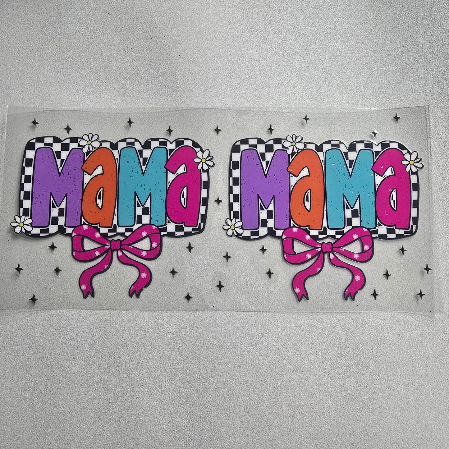 Checkered print colorful mama