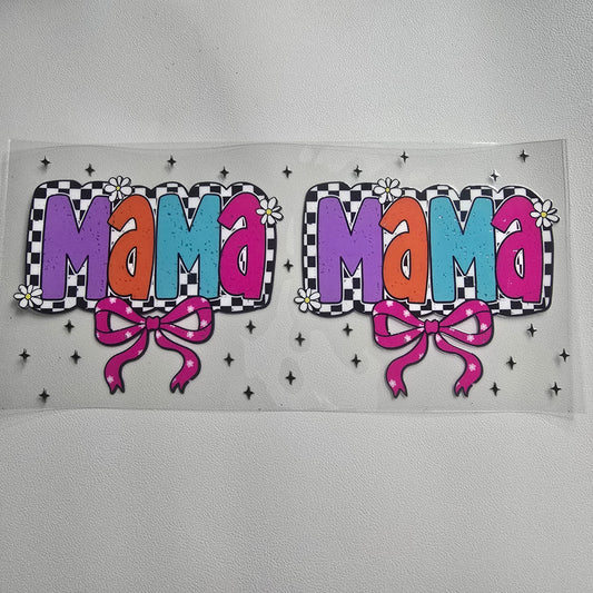 Checkered print colorful mama