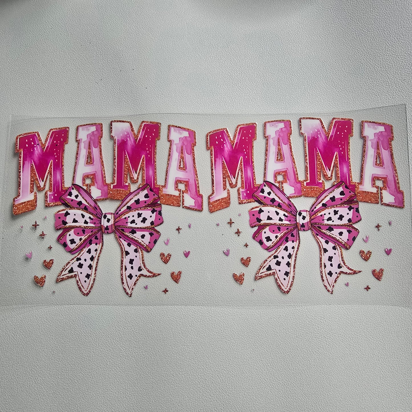 Mama cow print bow 2