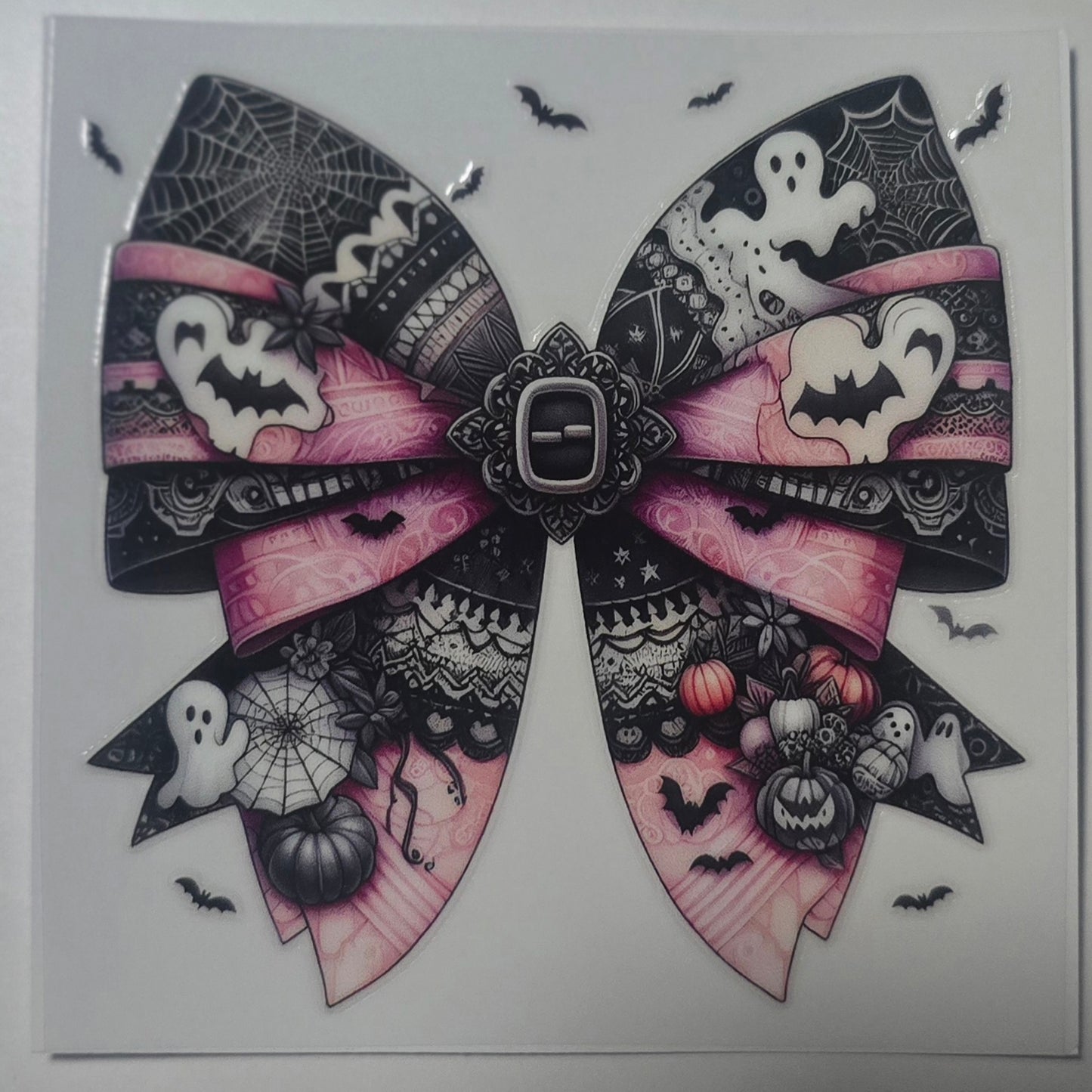 Pink halloween bow