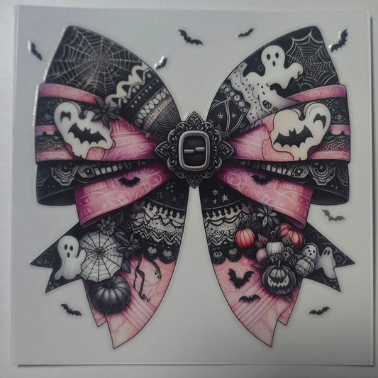 Pink halloween bow