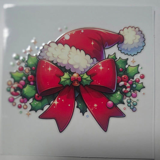 Santa hat bow