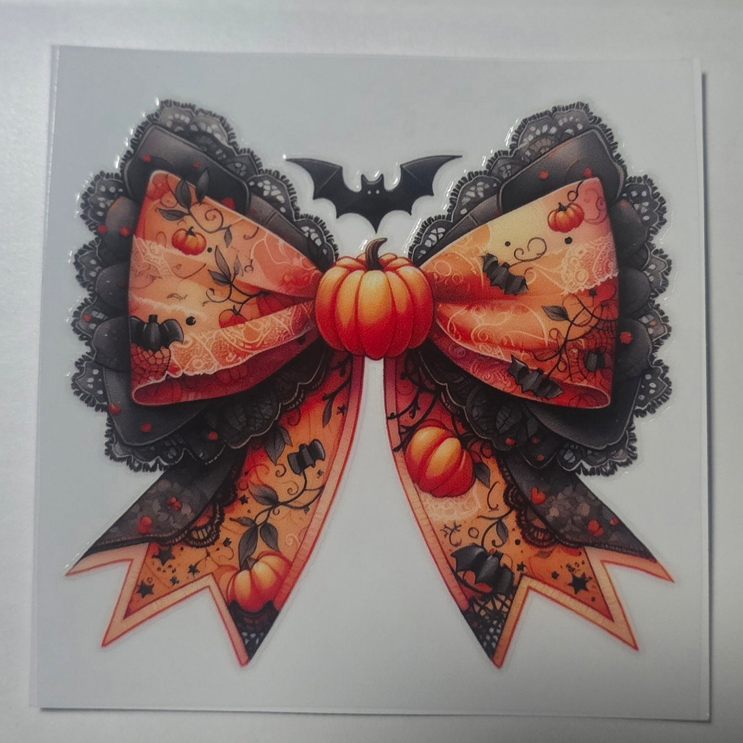 Orange pumpkin bow bat