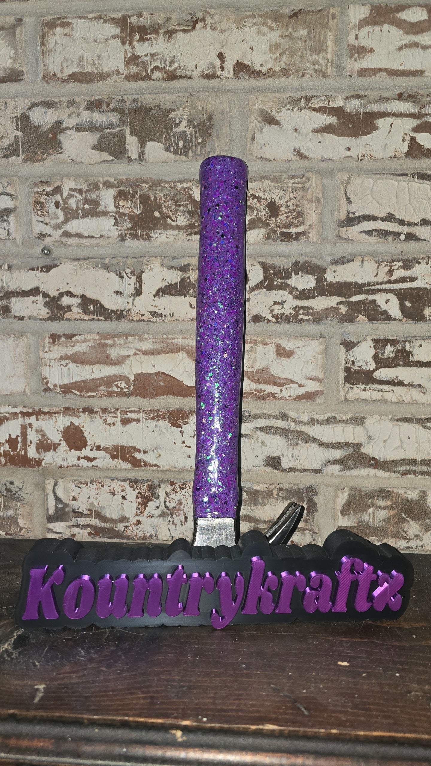 Purple glittered hammer
