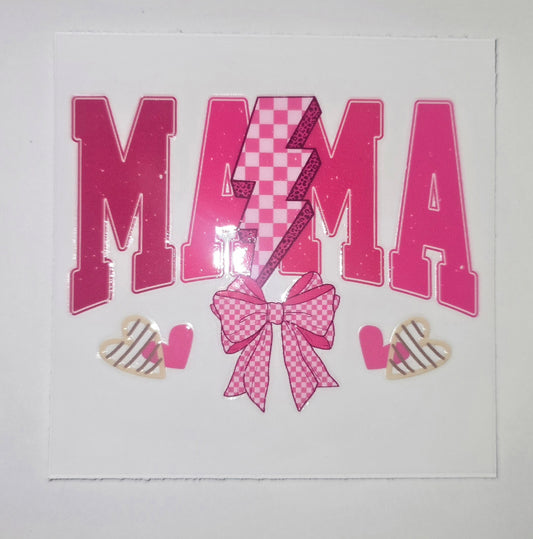 Mama checkered lighting bolt