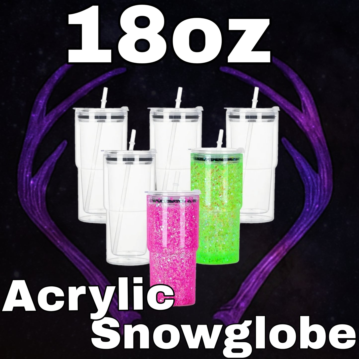 18oz Acrylic Snowglobe