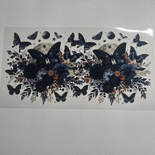 Dark butterfly floral