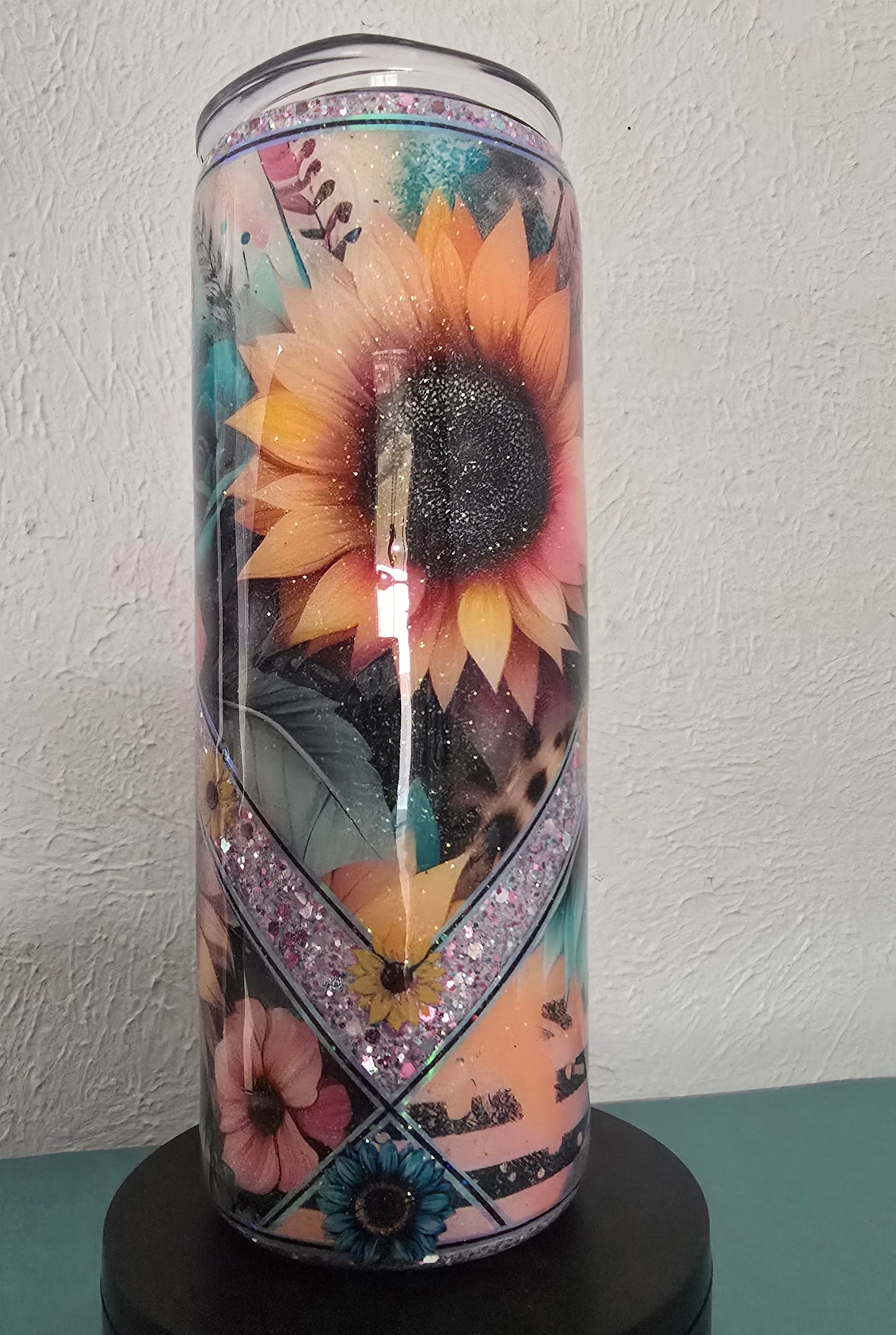 20oz just breathe Sunflower tumbler